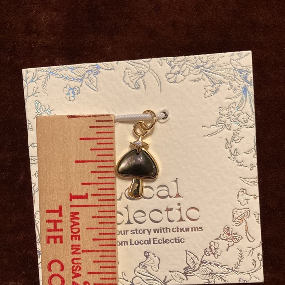 Local Eclectic Elizabeth Stone Mushroom Charm, NWT - Picture 3 of 7